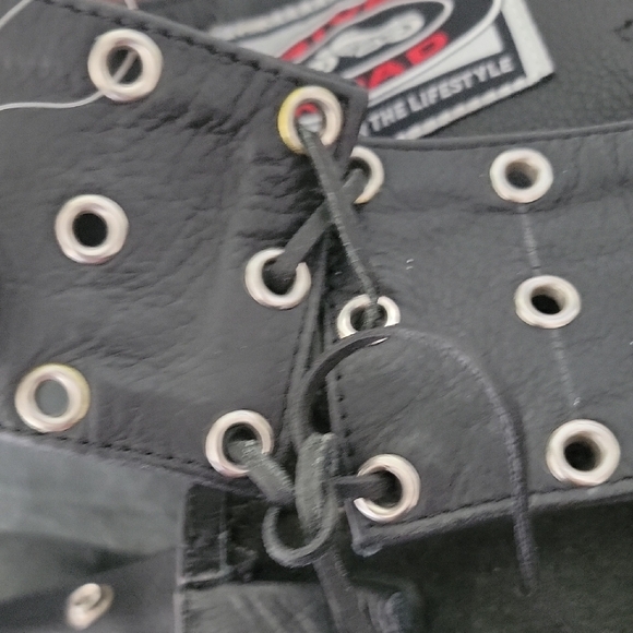 Black Leather Riding Chaps - Picture 9 of 12